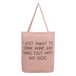 Wine and Dogs Tote