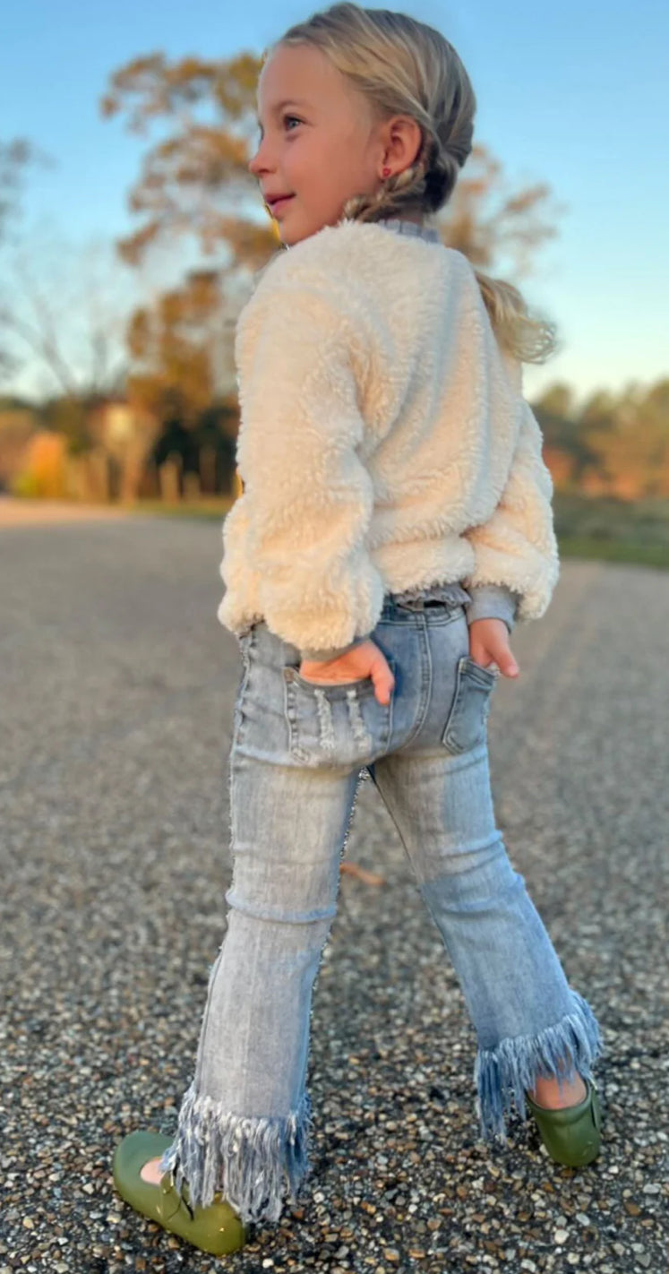 Fringe Flare Jeans