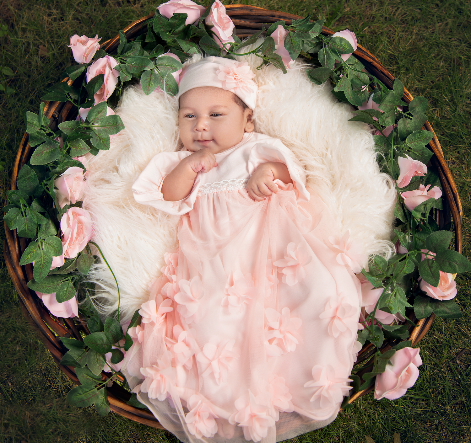 Haute Baby Peach Blossom Baby Cap