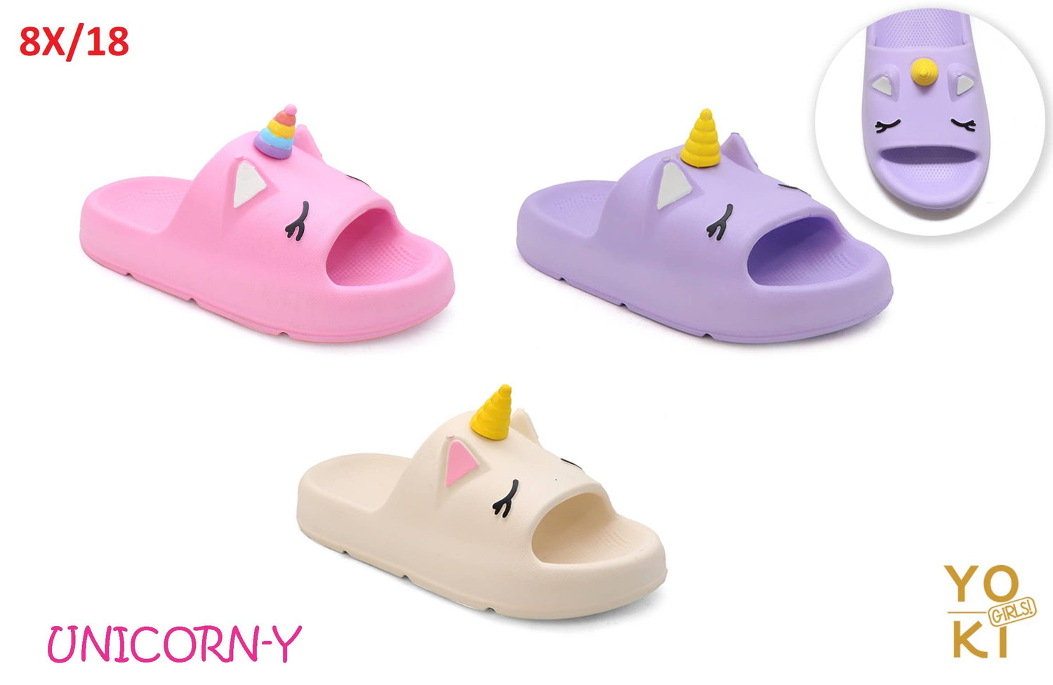 Girls Unicorn Slip On Slide