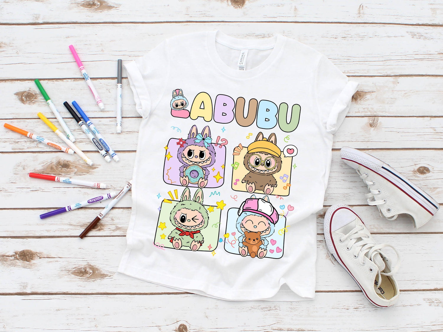 Labubu Character Kids T-Shirt – White