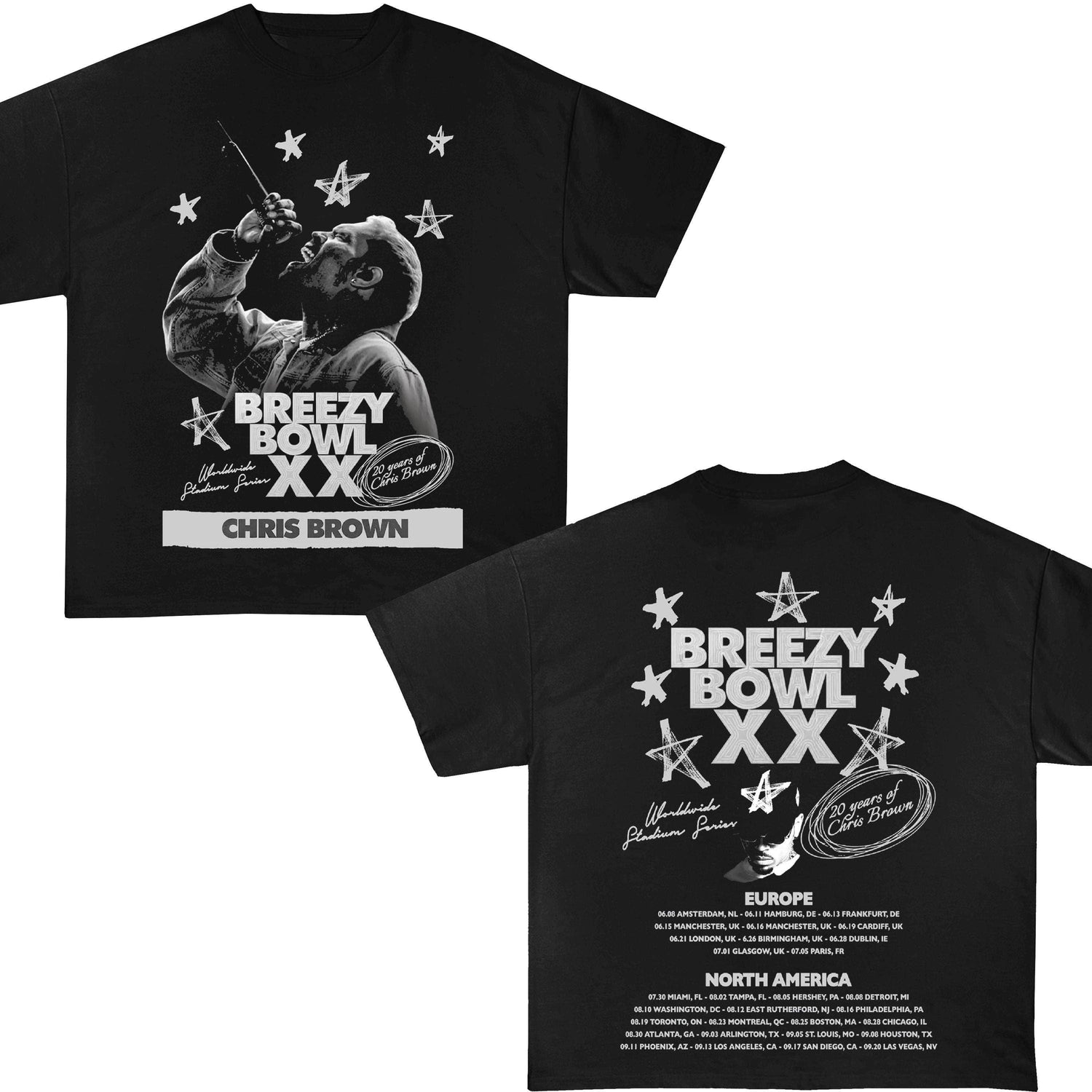 Chris Brown Breezy Bowl XX Tour Tee