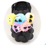 Girls Bubble spa slippers with toy face Badges sandals