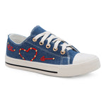 RILEY Girls Heart Embroidered Sneaker