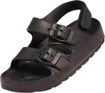 2-Strap Slide Sandal Black Strap