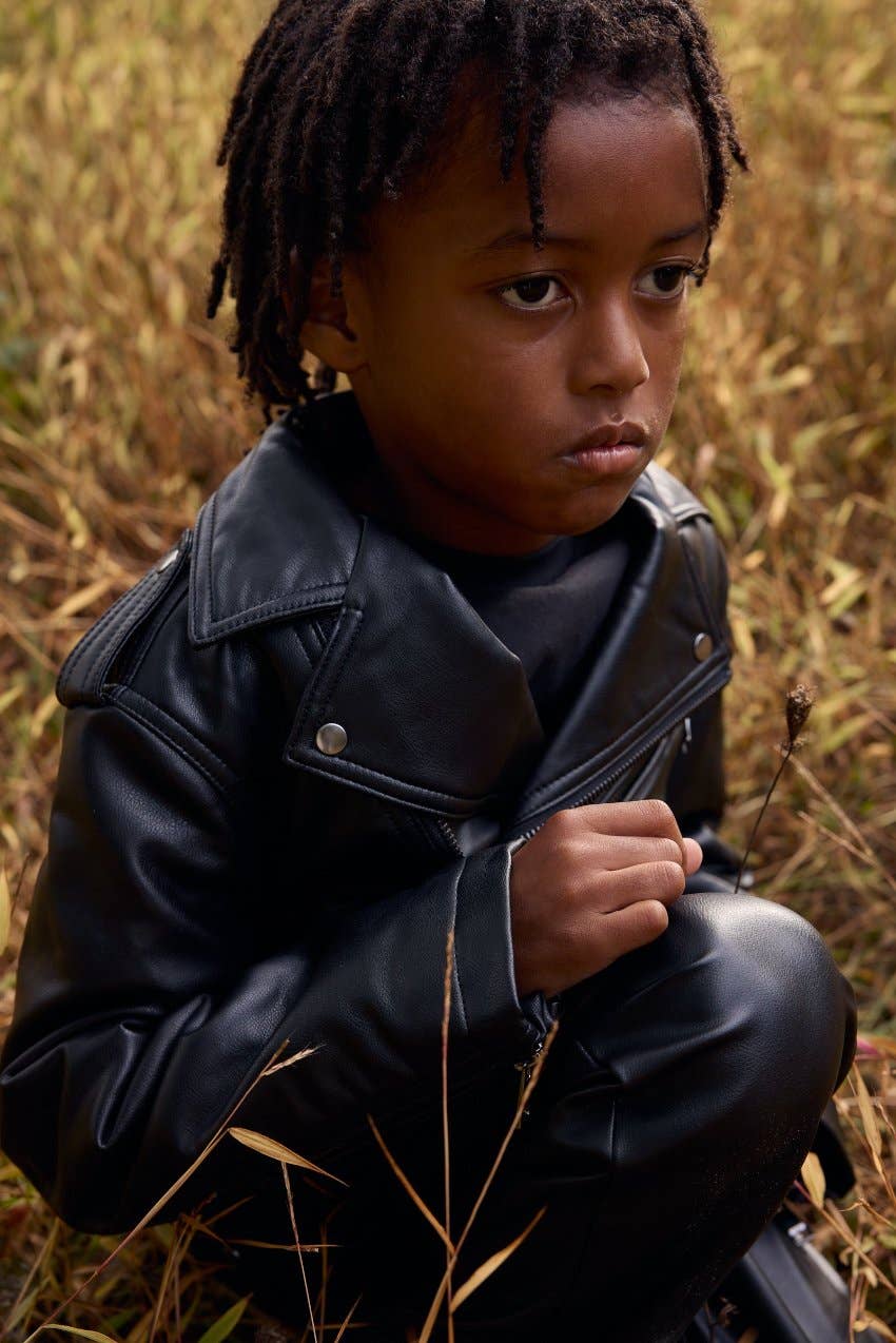 Faux Leather Moto Jacket