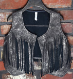 Metallic Fringe Vest
