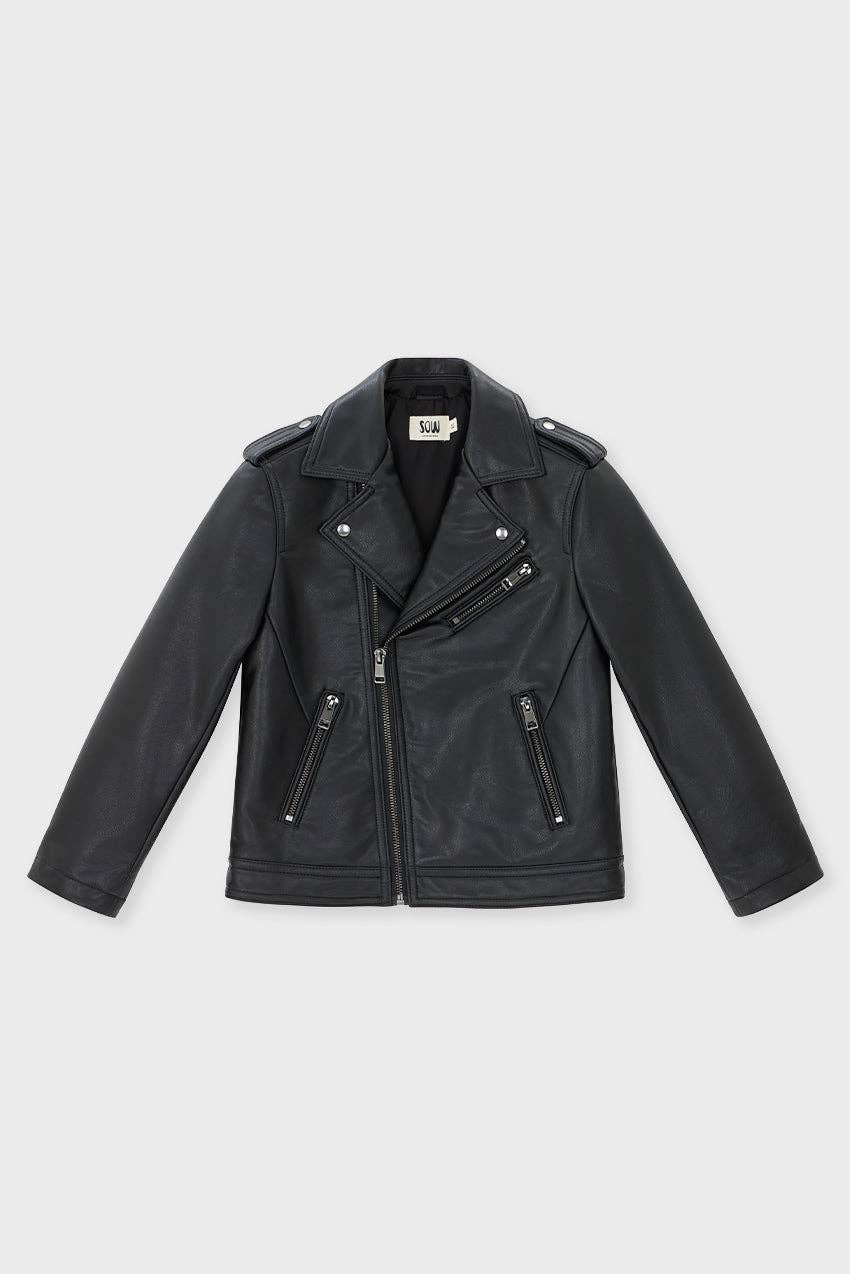 Faux Leather Moto Jacket