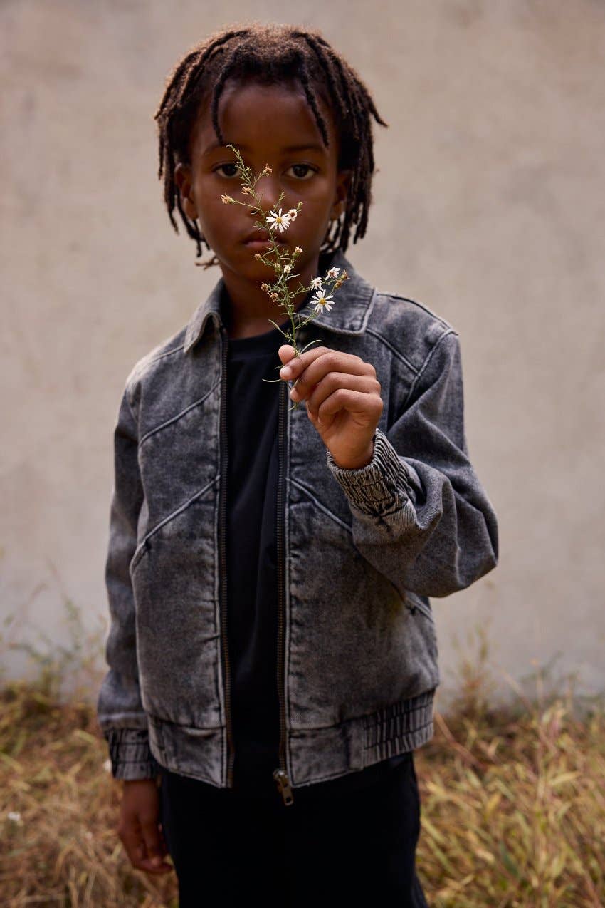 DENIM STARBURST JACKET