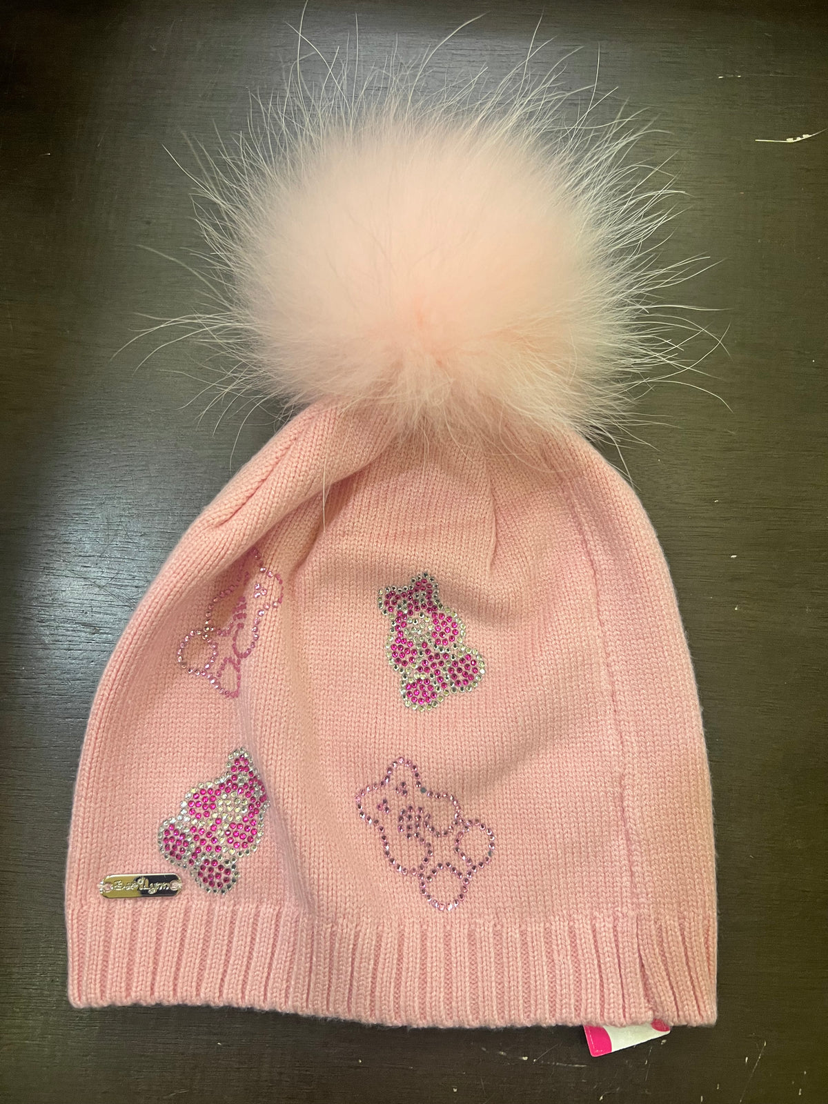 Crystal Bear Pom Hat