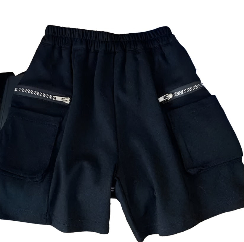 Shorts cargo con cremallera