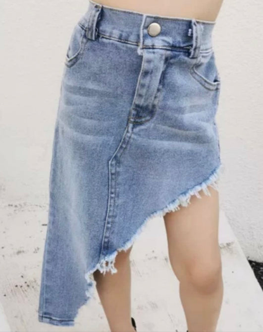 FALDA DENIM ASIMÉTRICA