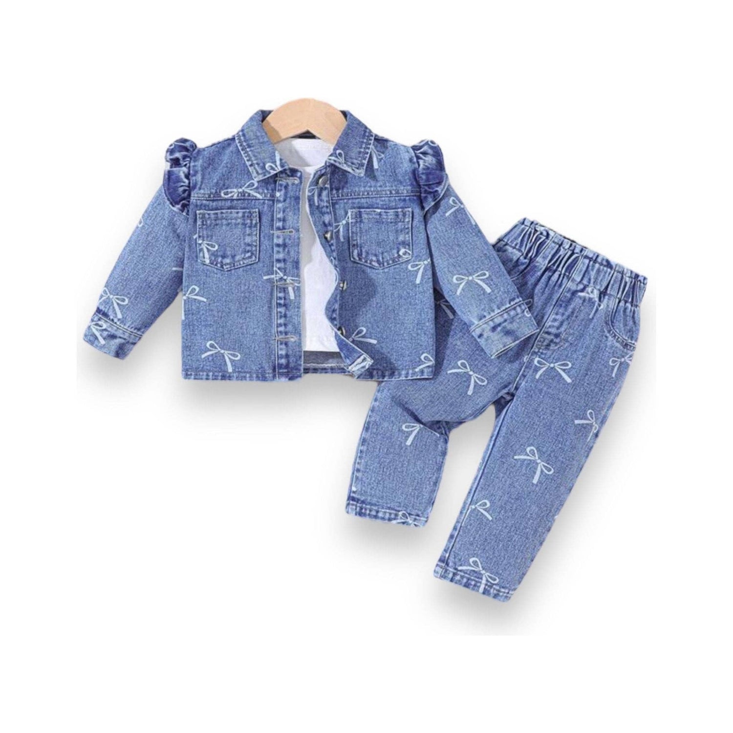 Baby Denim Bow Outfit