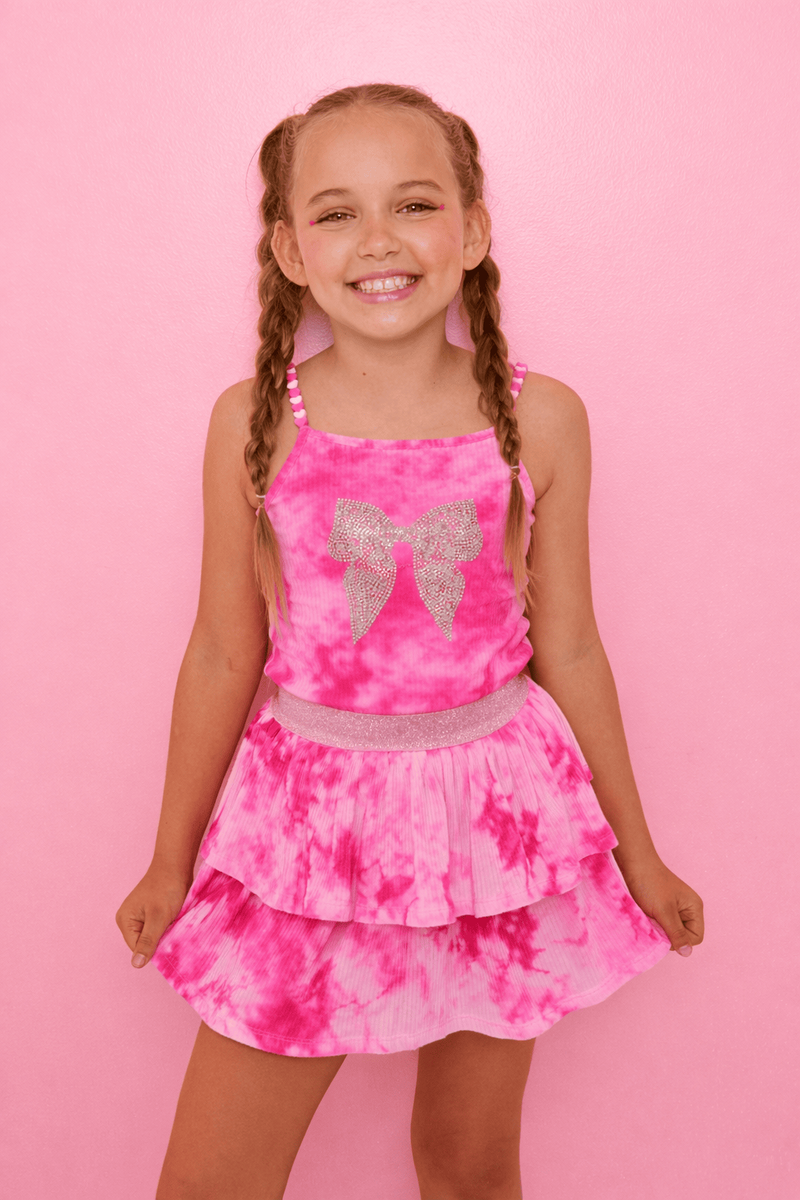 Sparkle Bow Tie Dye Skirtset