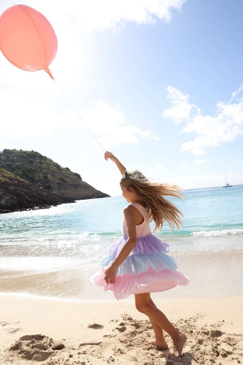 3D Rainbow Tank Dress
