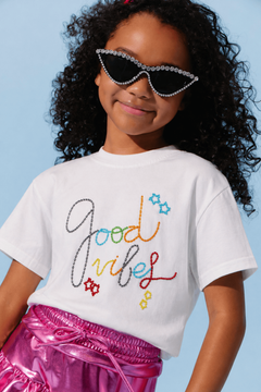 Good Vibes Beaded T-Shirt