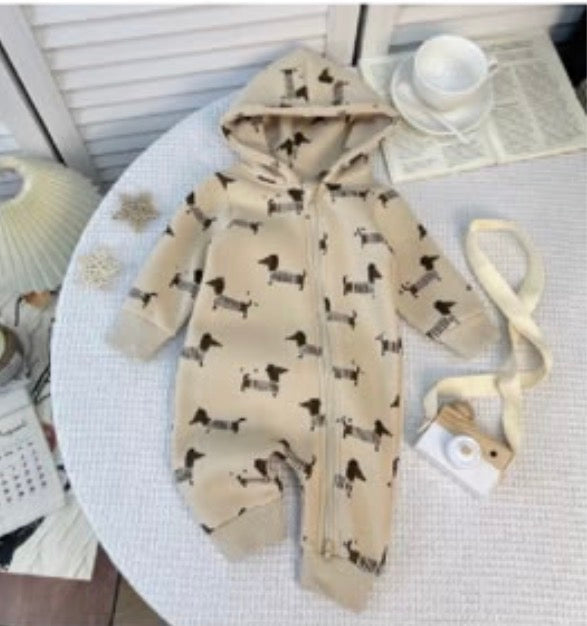 Puppy Hooded Romper