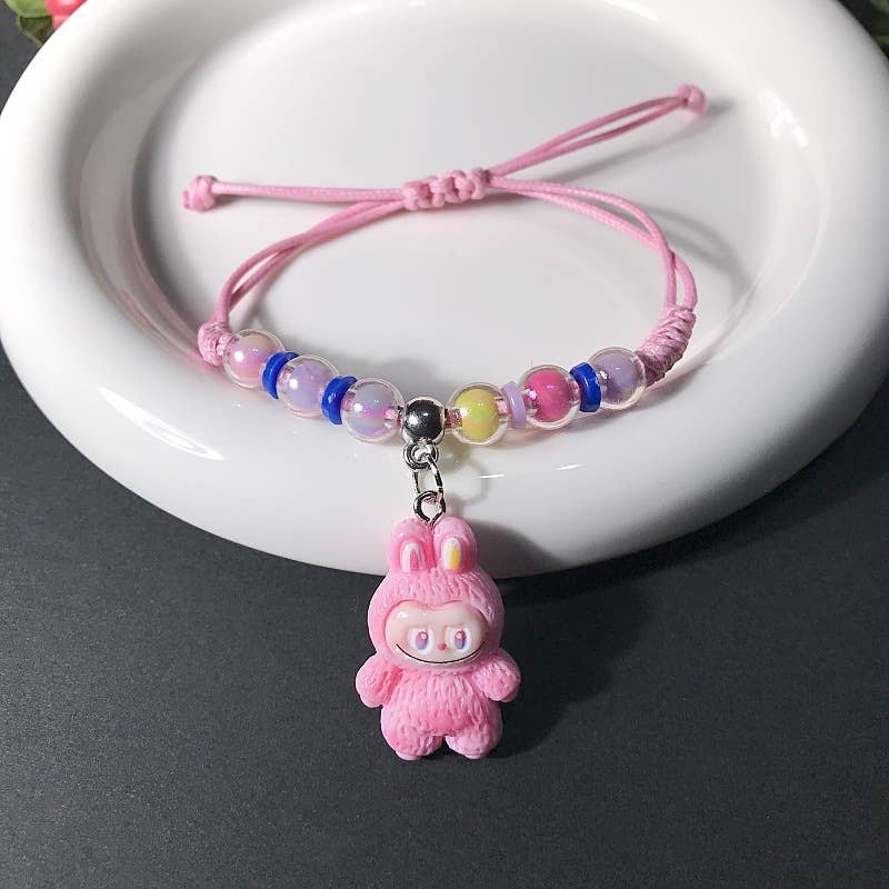 Creative hand-woven cute monster bracelet for girls