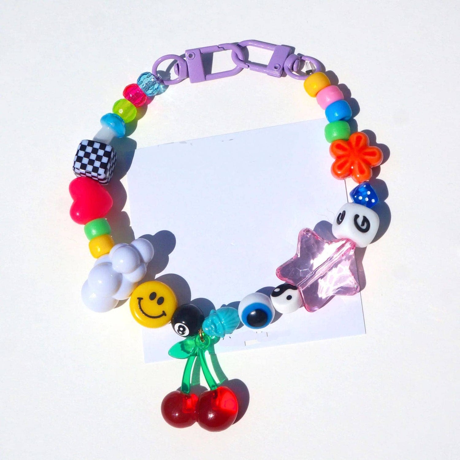 Funny Colored beads Bag Charm  bag chain