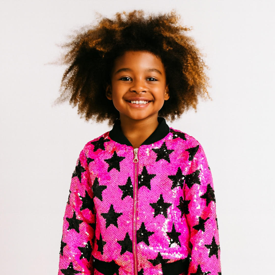 Stars Flip Sequin Bomber