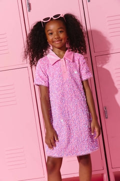Preppy Soft Sequin Dress