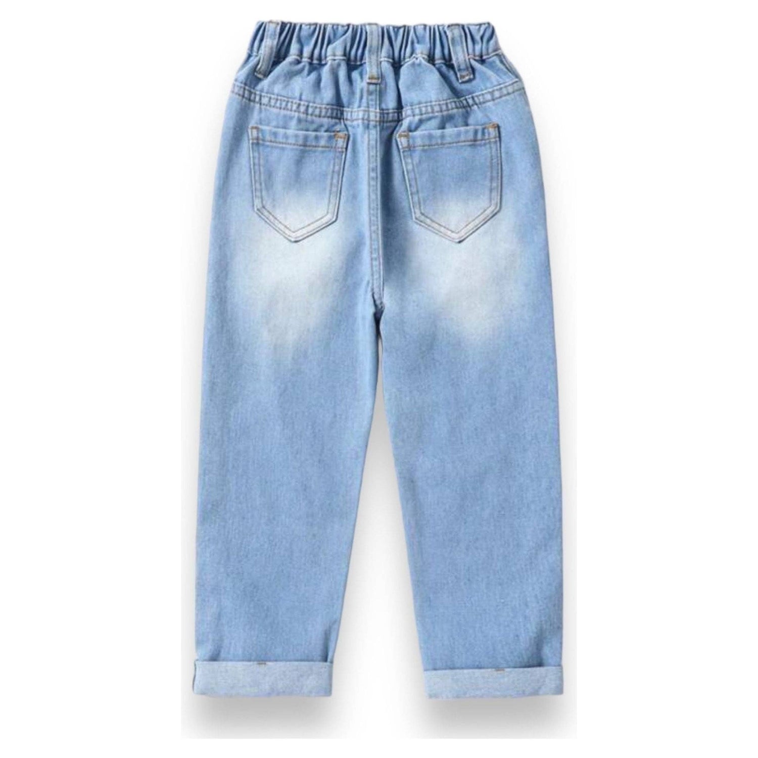 Distressed “mom” Jeans
