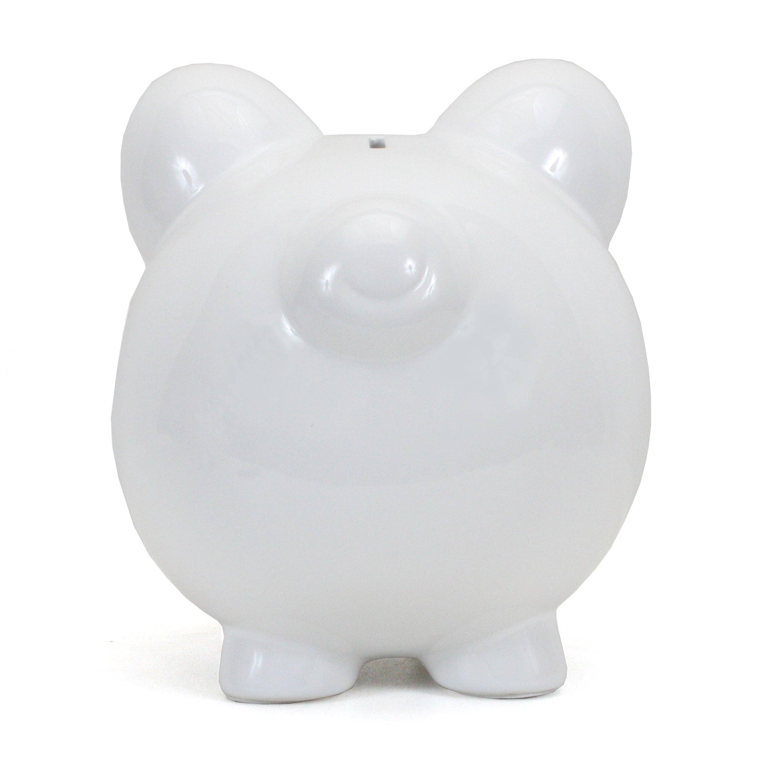 Medium White Ceramic Piggy Bank