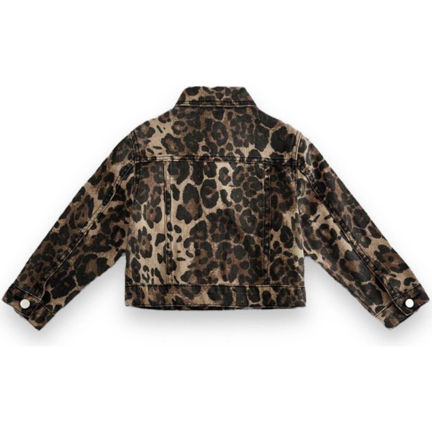 Leopard Print Denim Jacket
