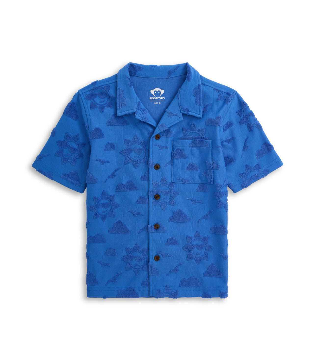 APPAMAN Resort Cobalt Terry Shirt