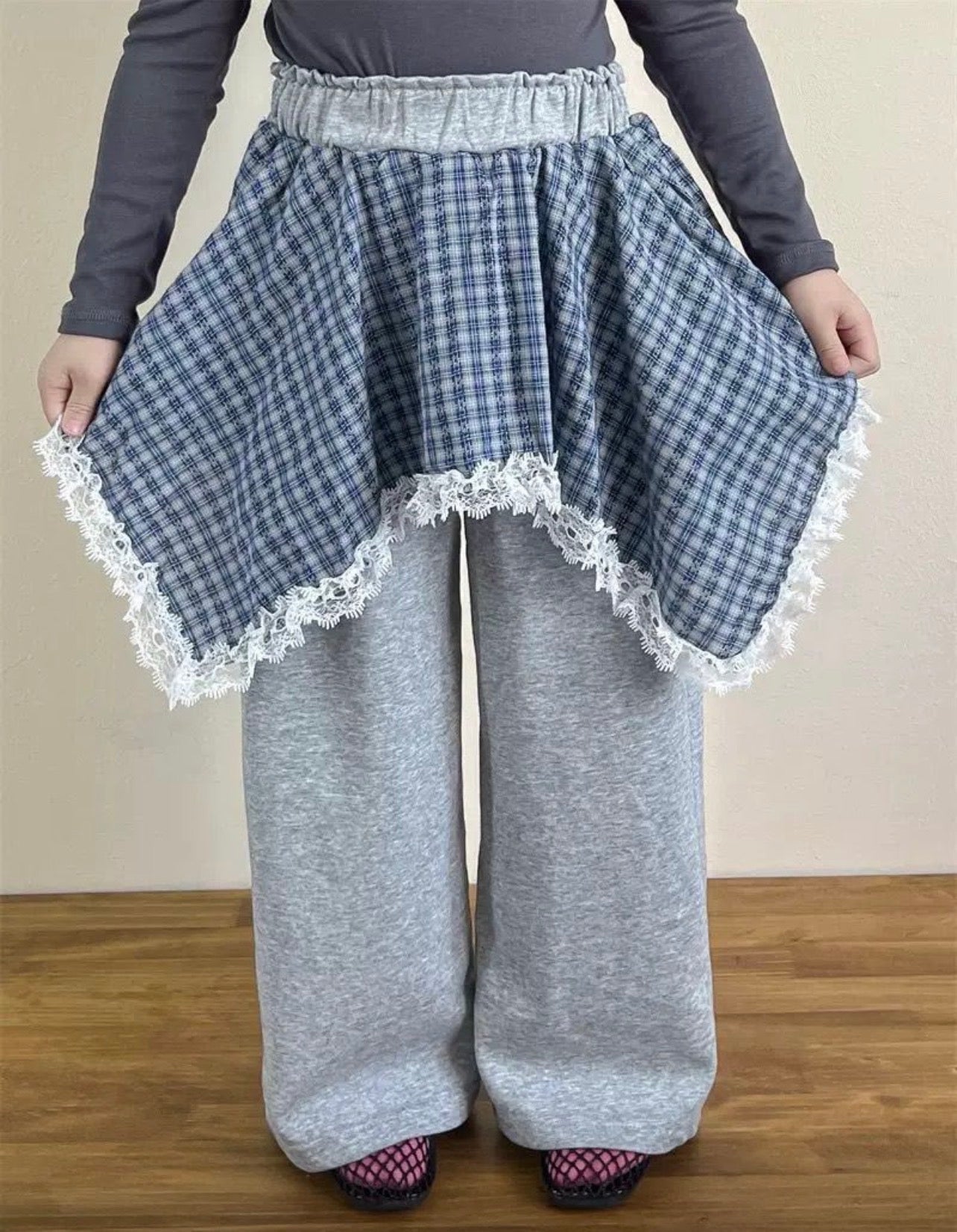 Lace Plaid Skant Jogger