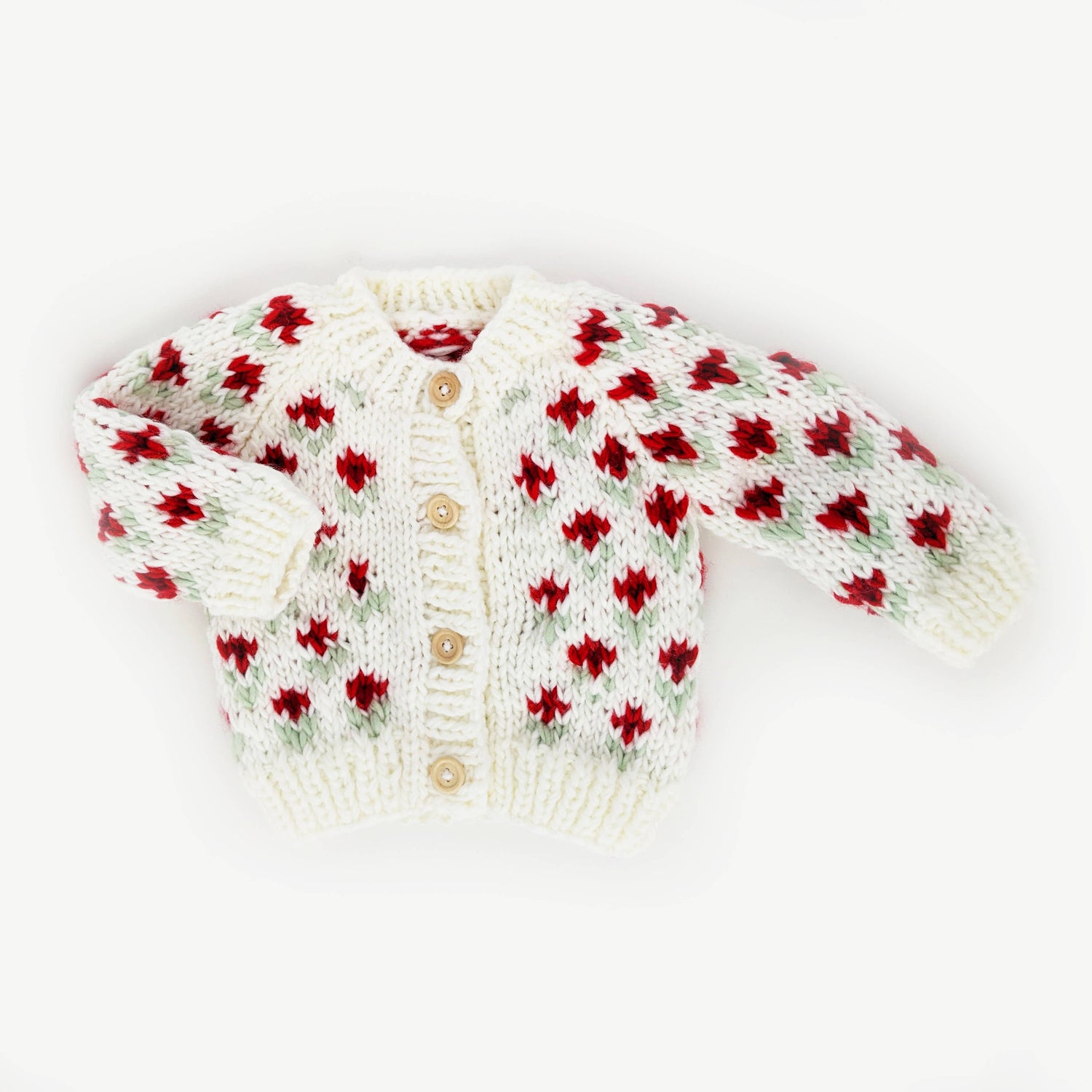 Bitty Blooms Holiday Cardigan Sweater