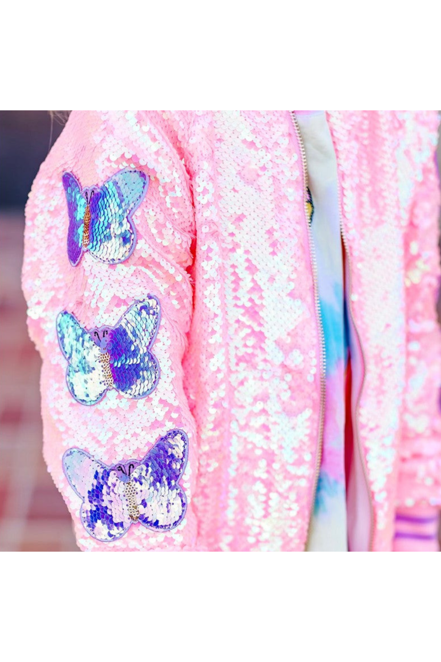 Mariah Sequins Bomber Jacket