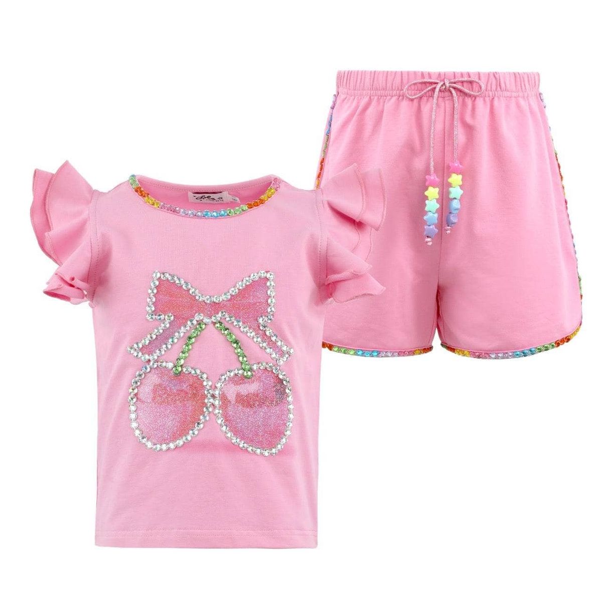 Crystal Cherry Ruffle Shortset