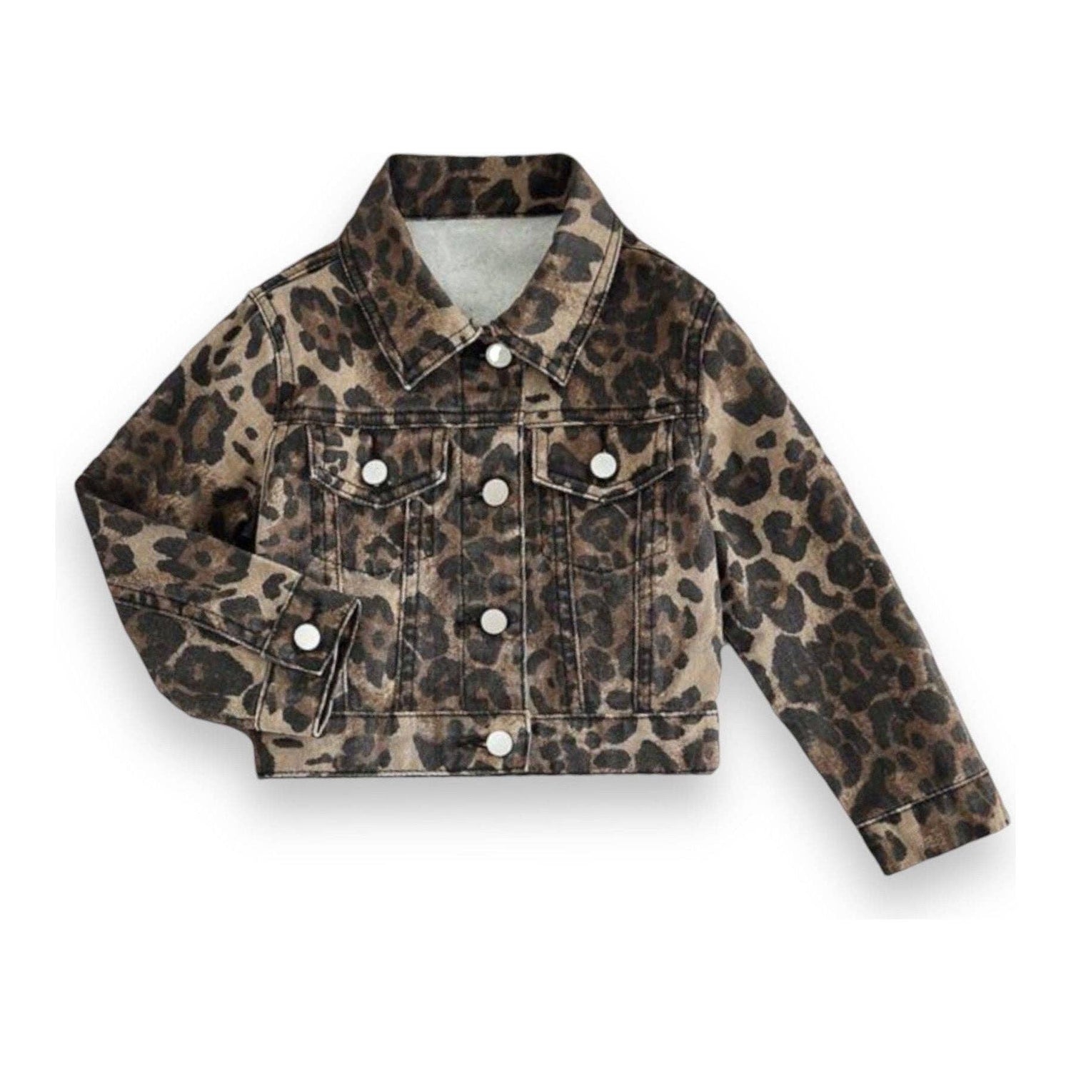 Leopard Print Denim Jacket
