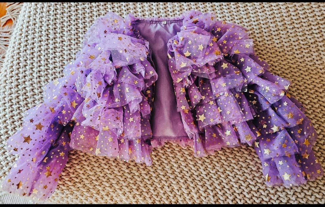 Purple ruffle jacket
