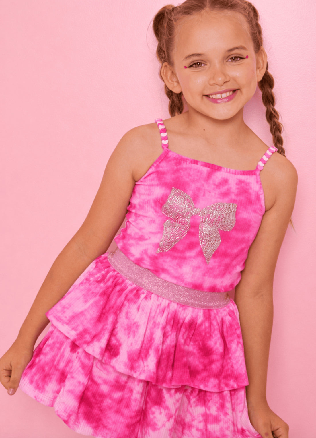 Sparkle Bow Tie Dye Skirtset