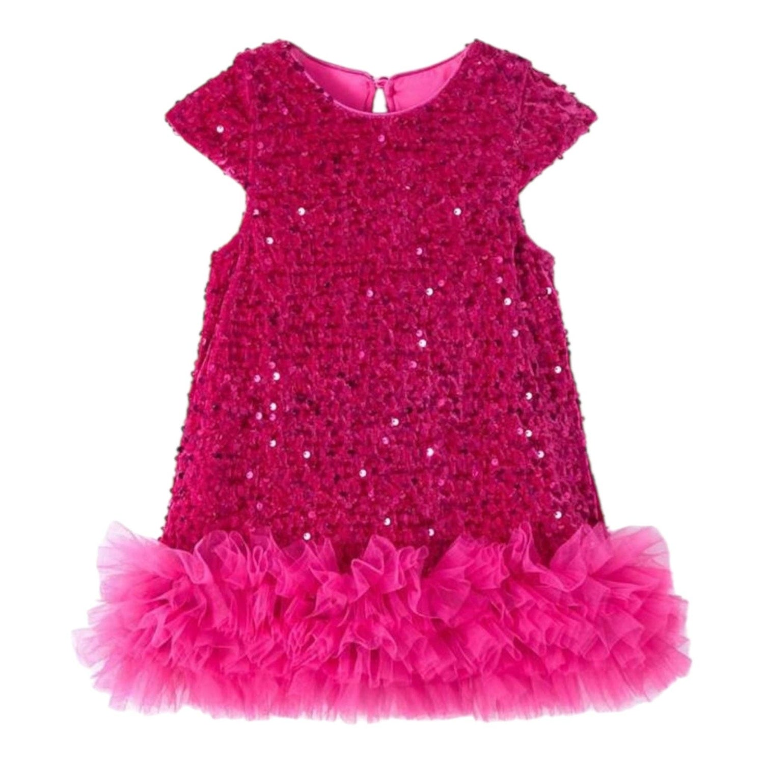 Girls Sequin Tulle Party Dress