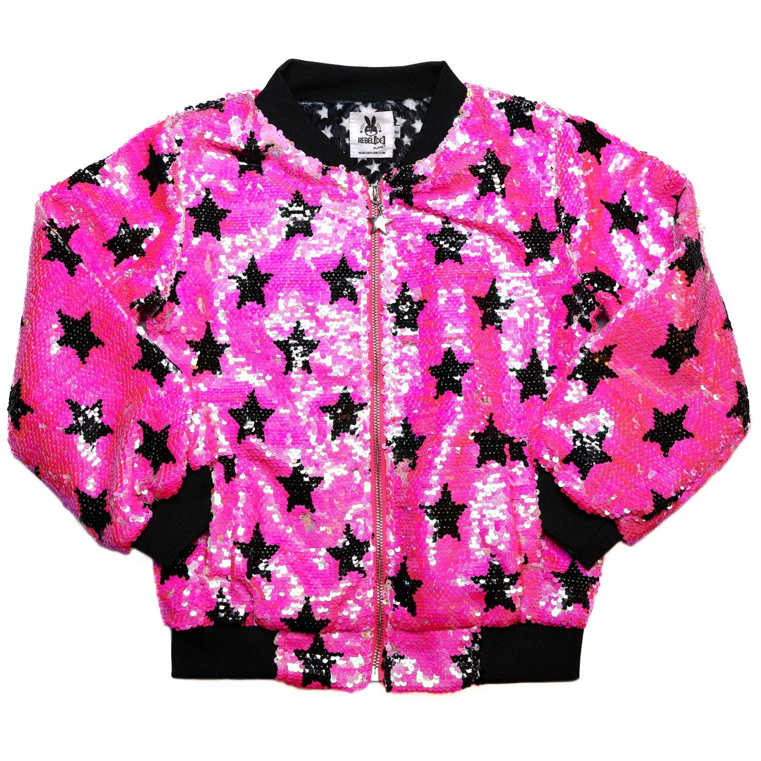 Stars Flip Sequin Bomber