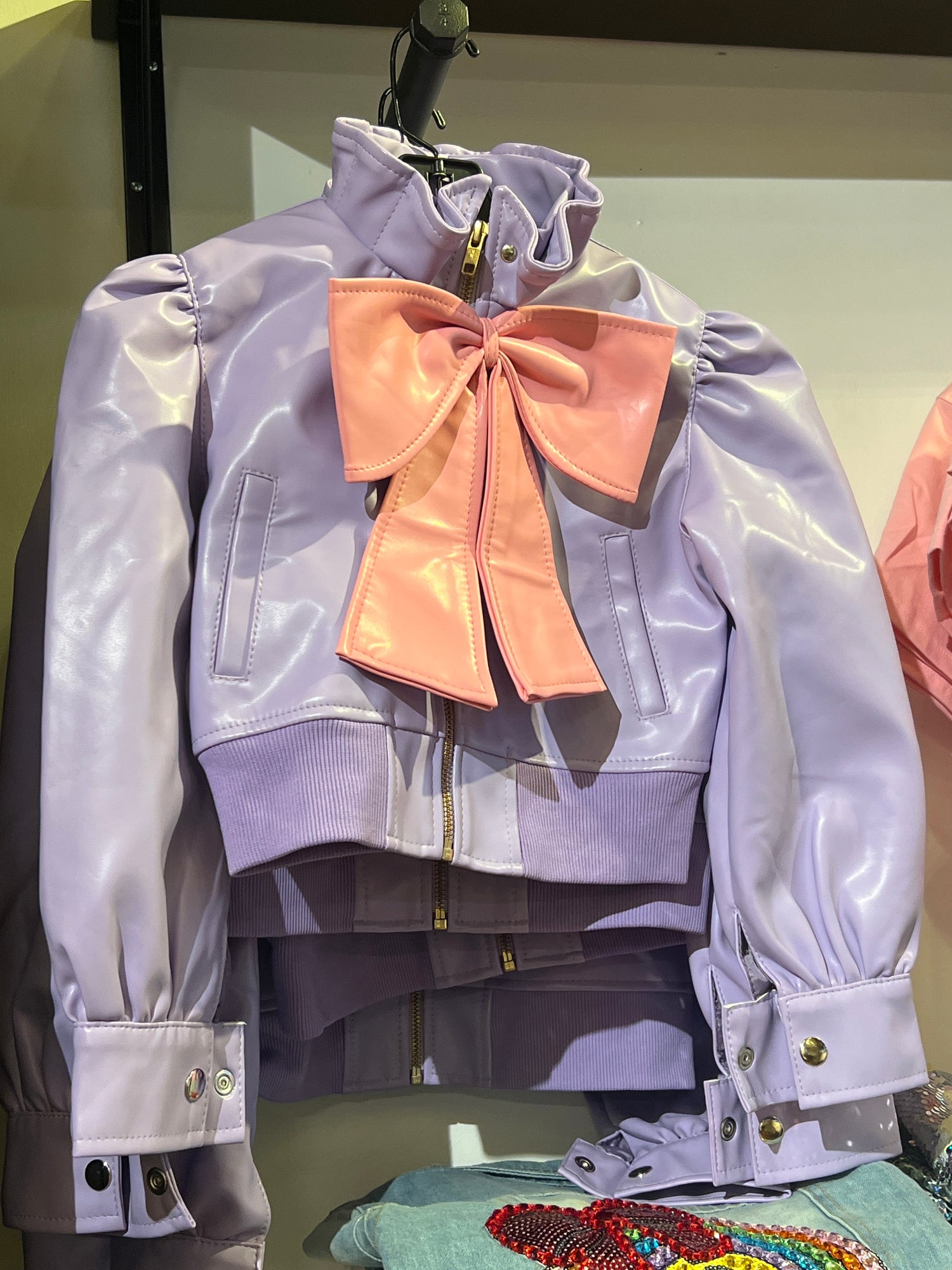 Lavender Faux Bow Jacket