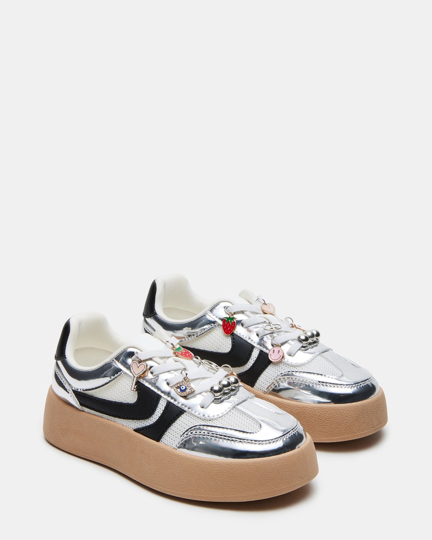 Silver Charm Platform Kids Sneaker by Steve Madden
