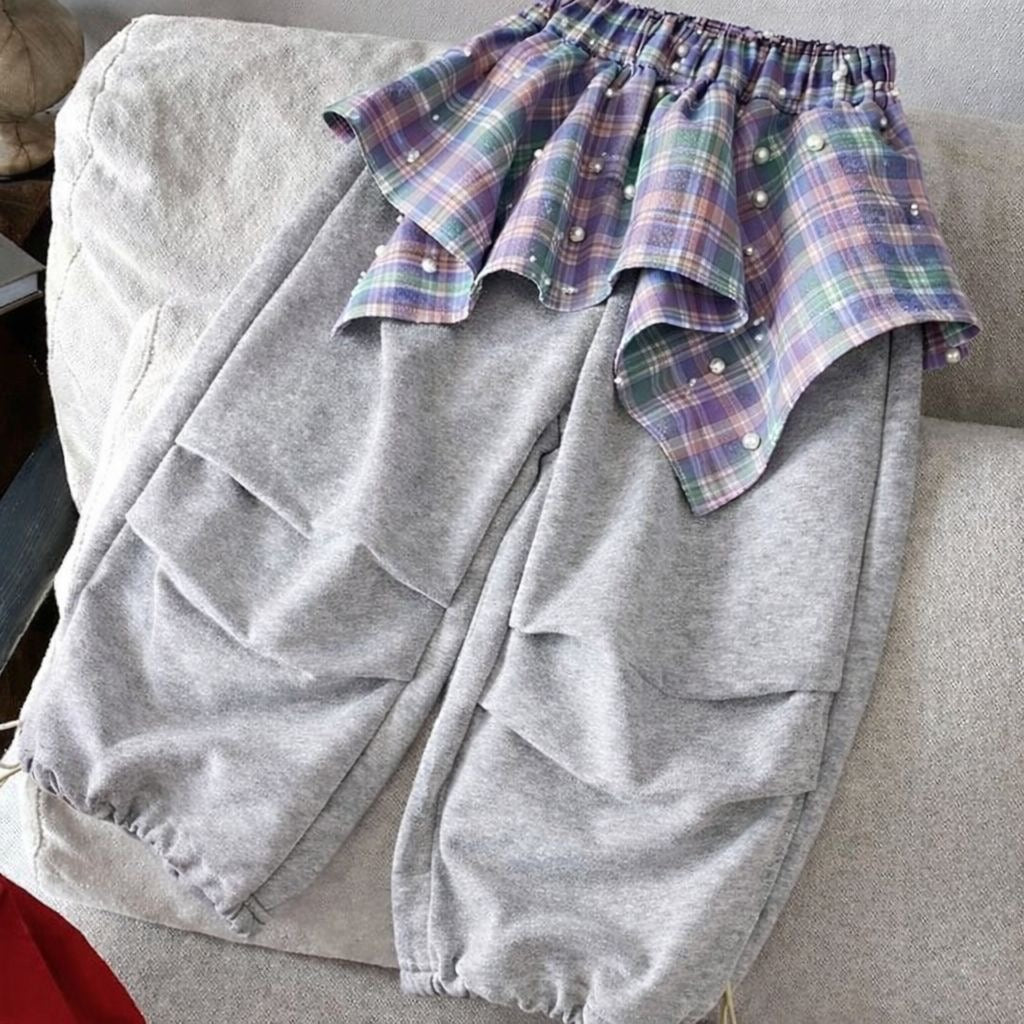 Embellished plaid Skant