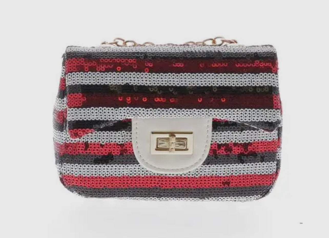 Sequin Striped Crossbody