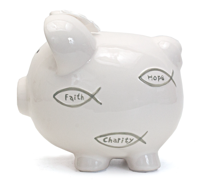 Faith Gray Piggy Bank