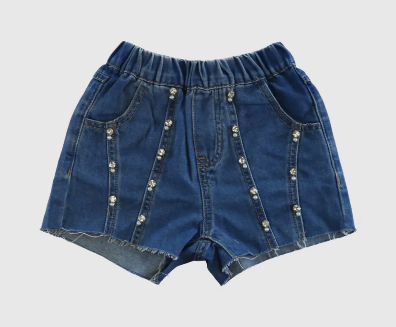 Diamond Denim Shorts