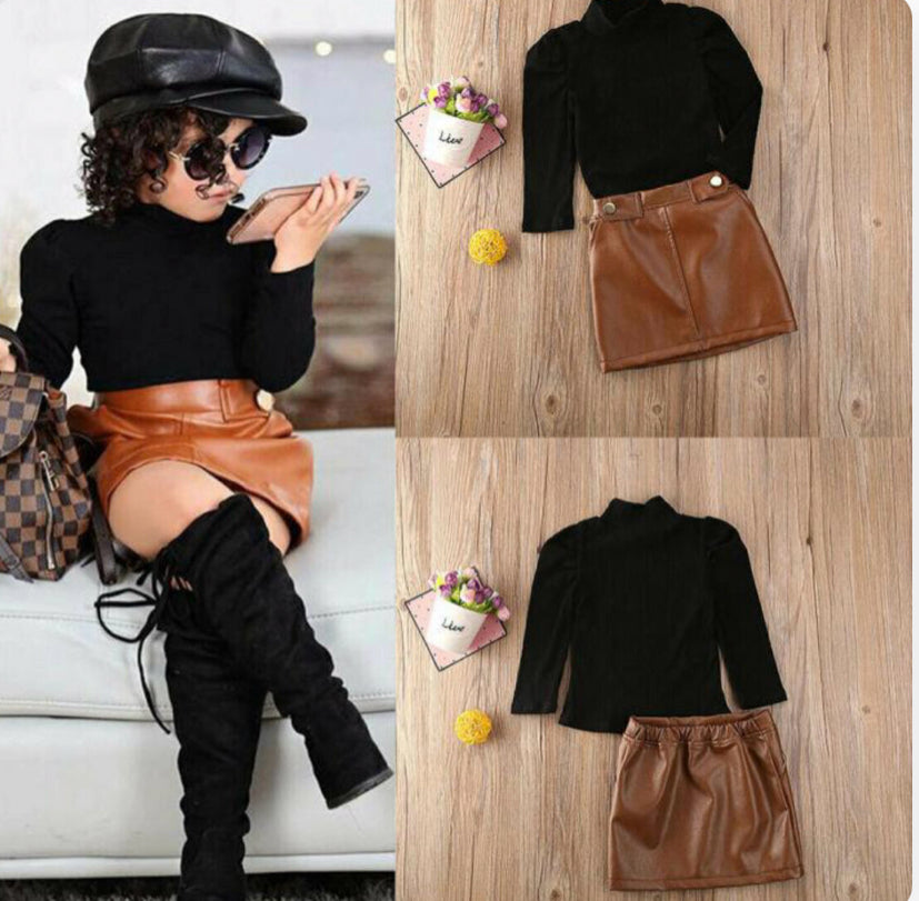 Caramel Skirt Set