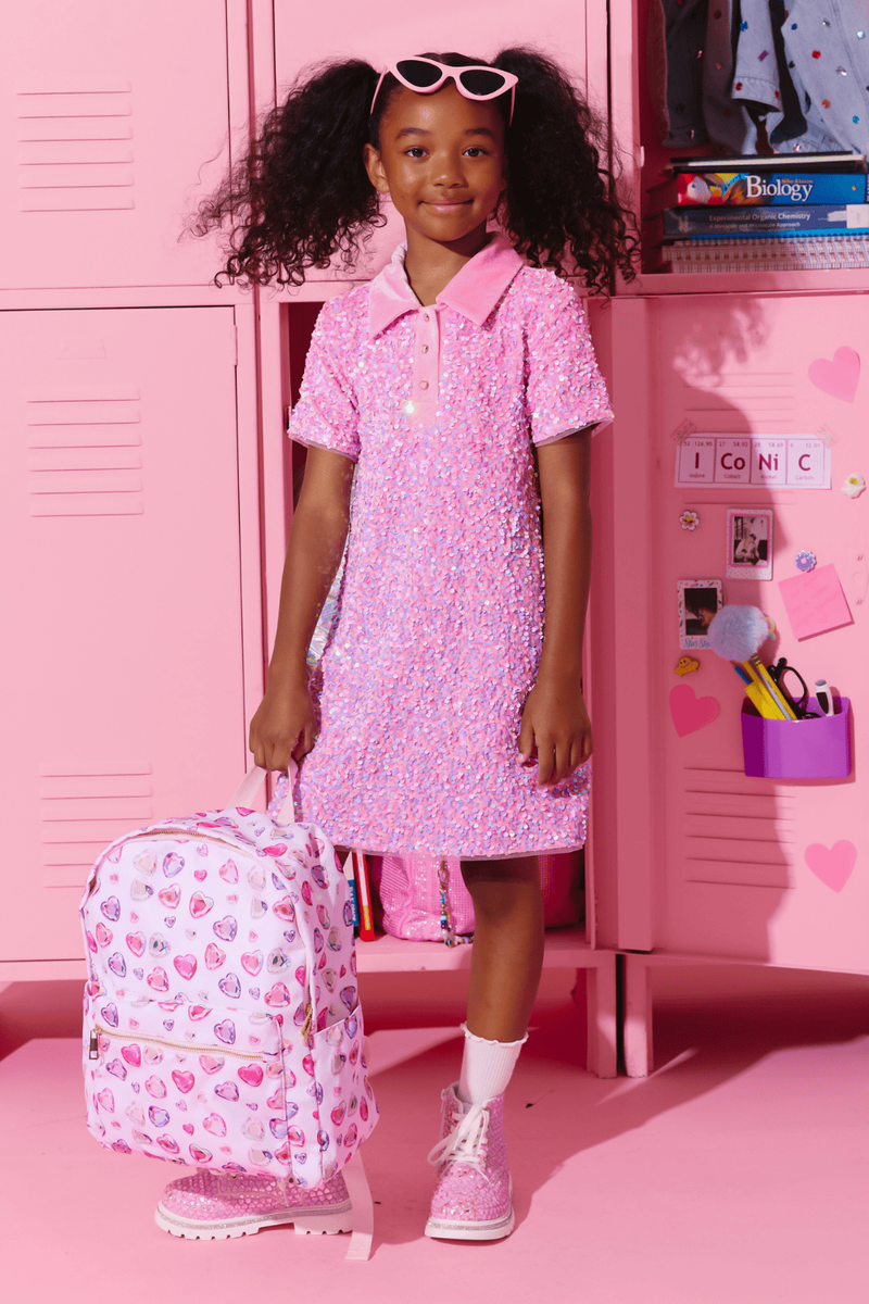 Preppy Soft Sequin Dress