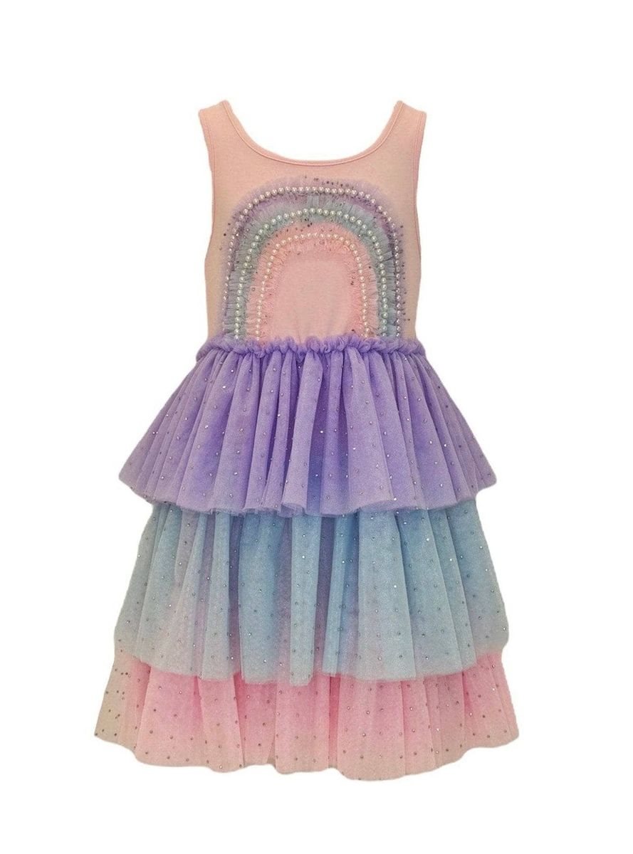 3D Rainbow Tank Dress