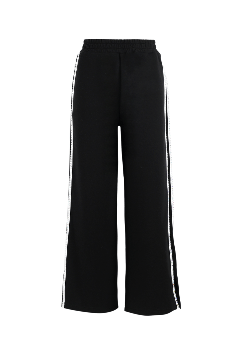 Gem Trimmed Wideleg Trackpants