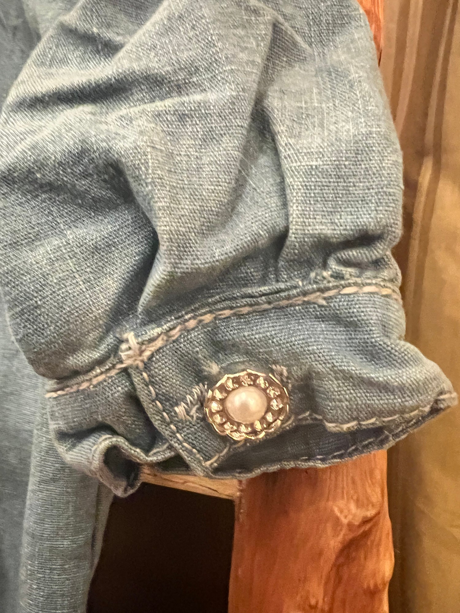 LG Ruffle Denim Shirt