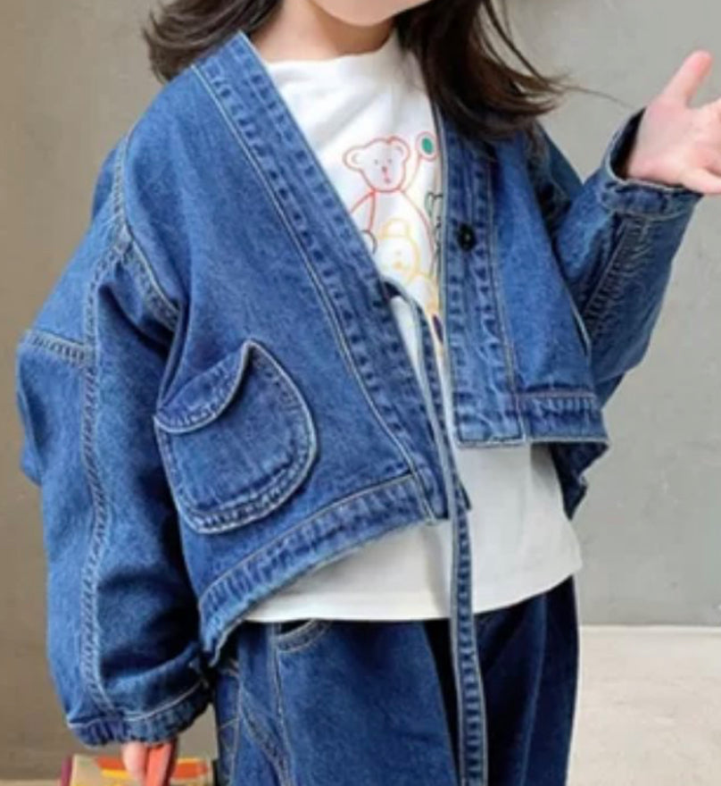 CHAQUETA DENIM KIMONO